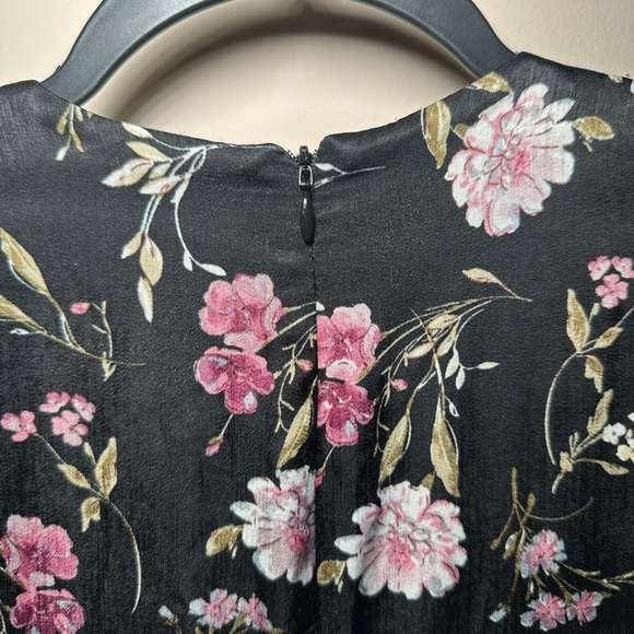 Japparel Y2K Vintage Asymmetrical Whimsigoth Black Floral Dress Size XXL - Picture 8 of 10